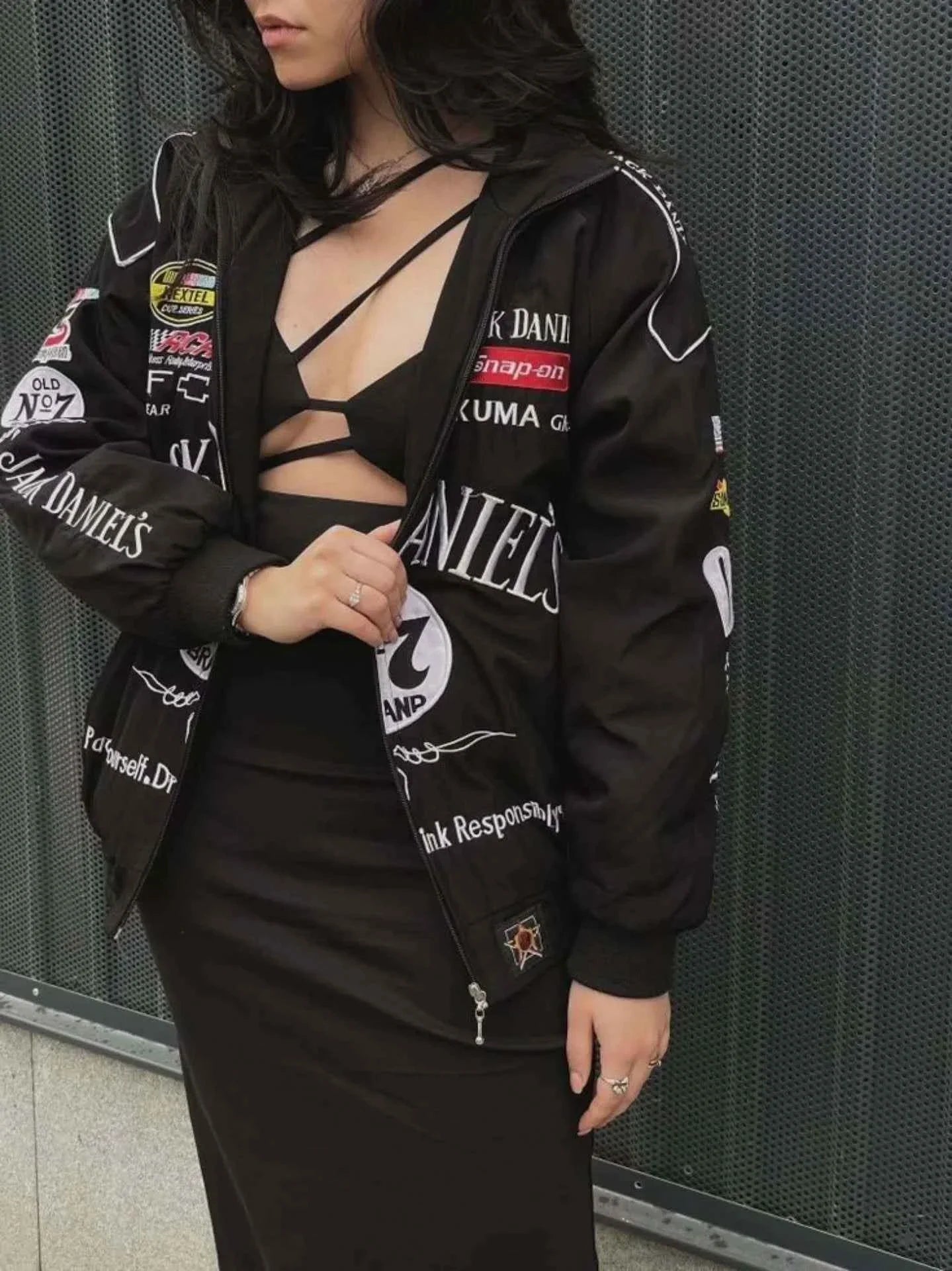 Jack denials jacket in black.