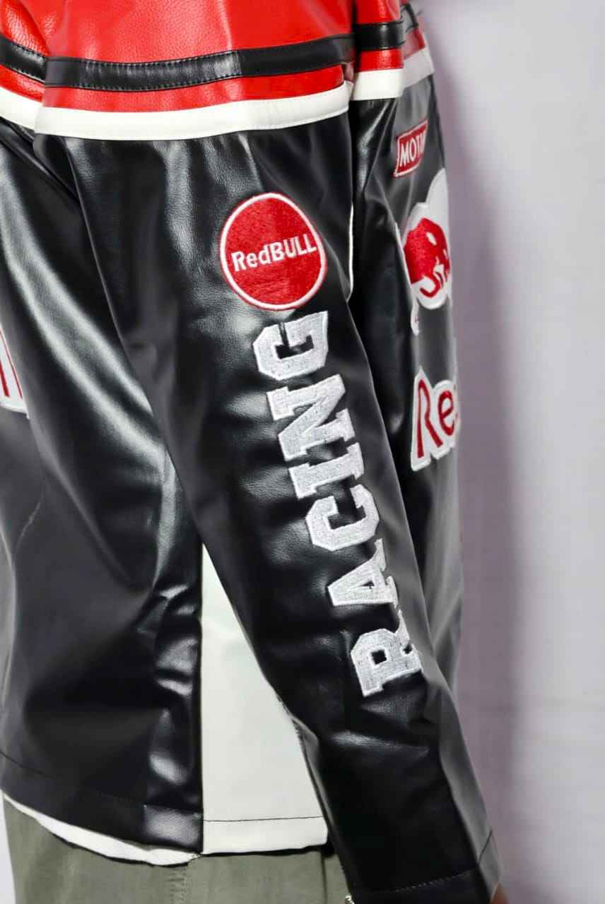 Red bull racing jacket fully Embroidered and unique style.